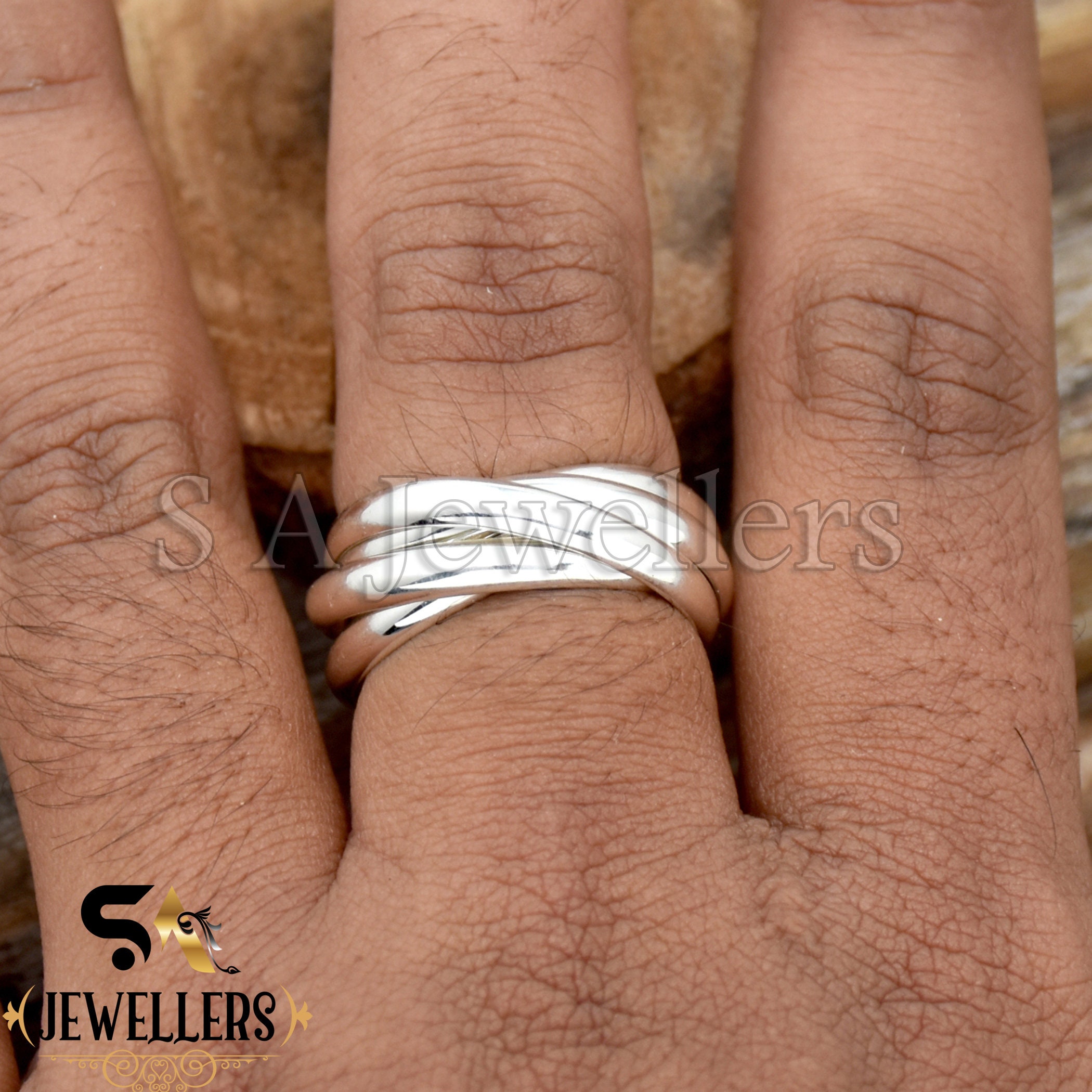 Silver rolling best sale ring