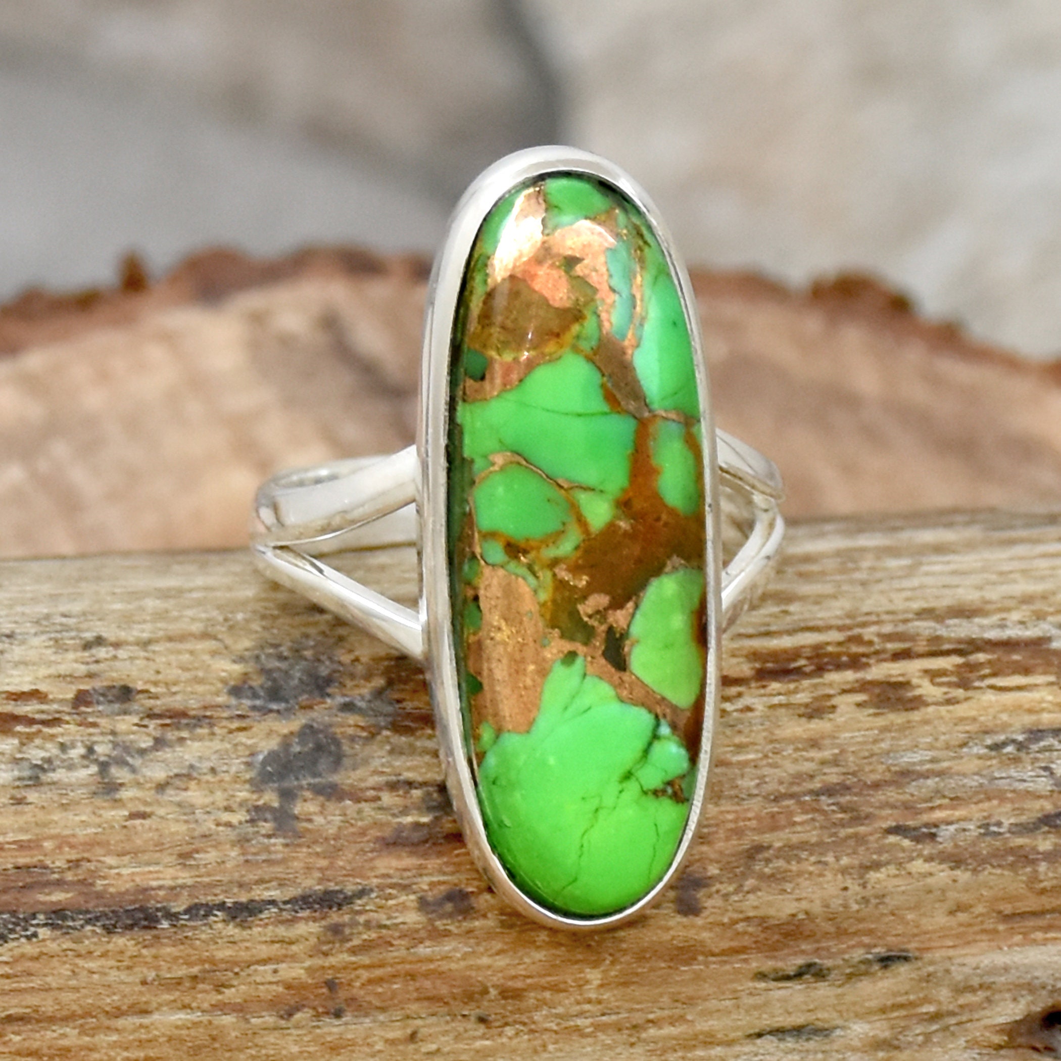 Turquoise on sale copper ring