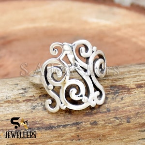Handmade Sterling Silver Spiral Cocktail Ring: Swirl Band Jewelry