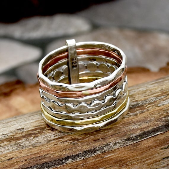 Etsy hammered ring deals