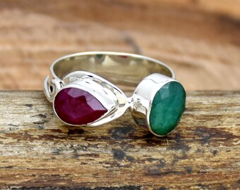 Cellacity Silver 925 Ruby Ring Gems Lady Jewelry Emerald Cellacity Silver 925 Ruby Ring Gems Lady Jewelry Emerald