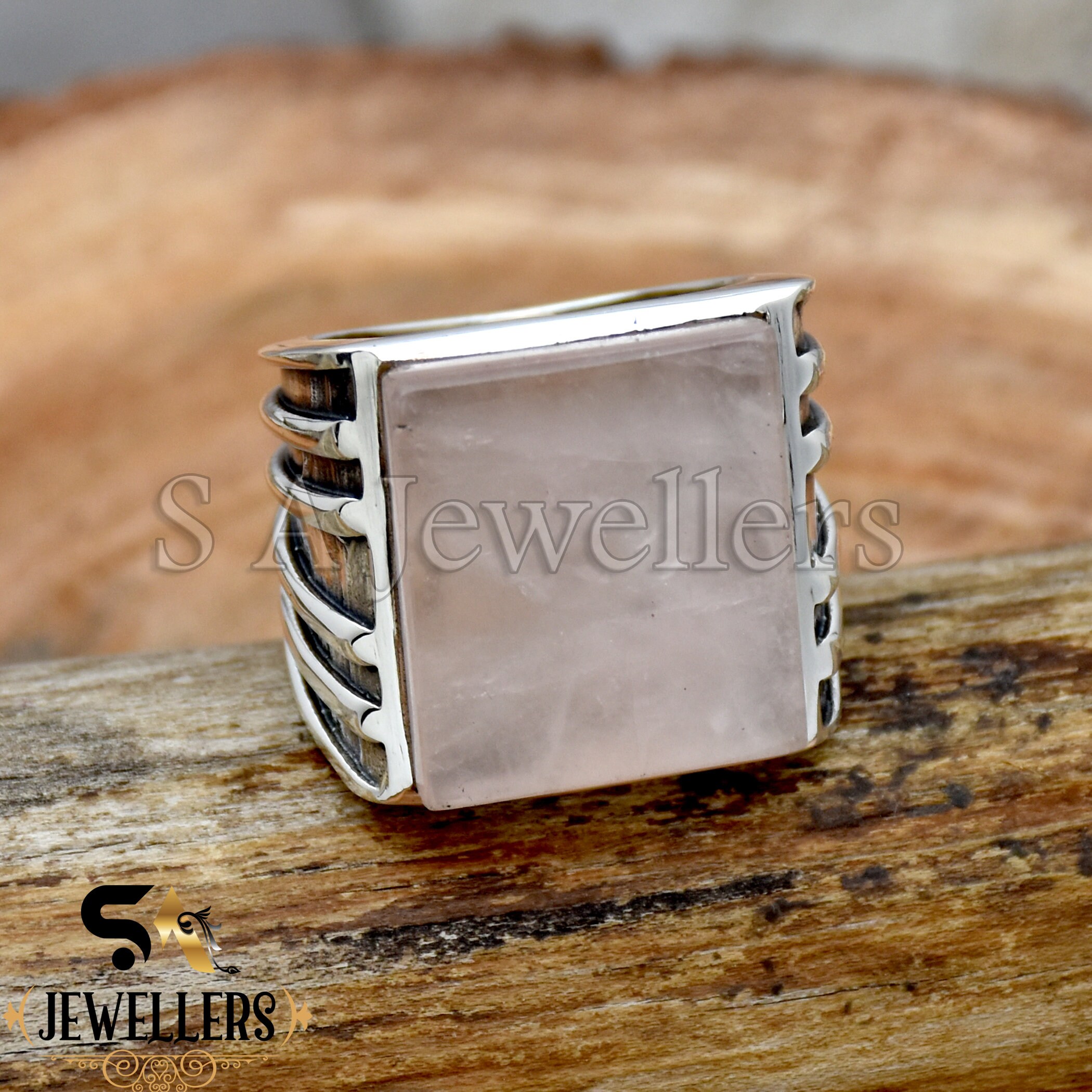 Mens rose cheap quartz ring
