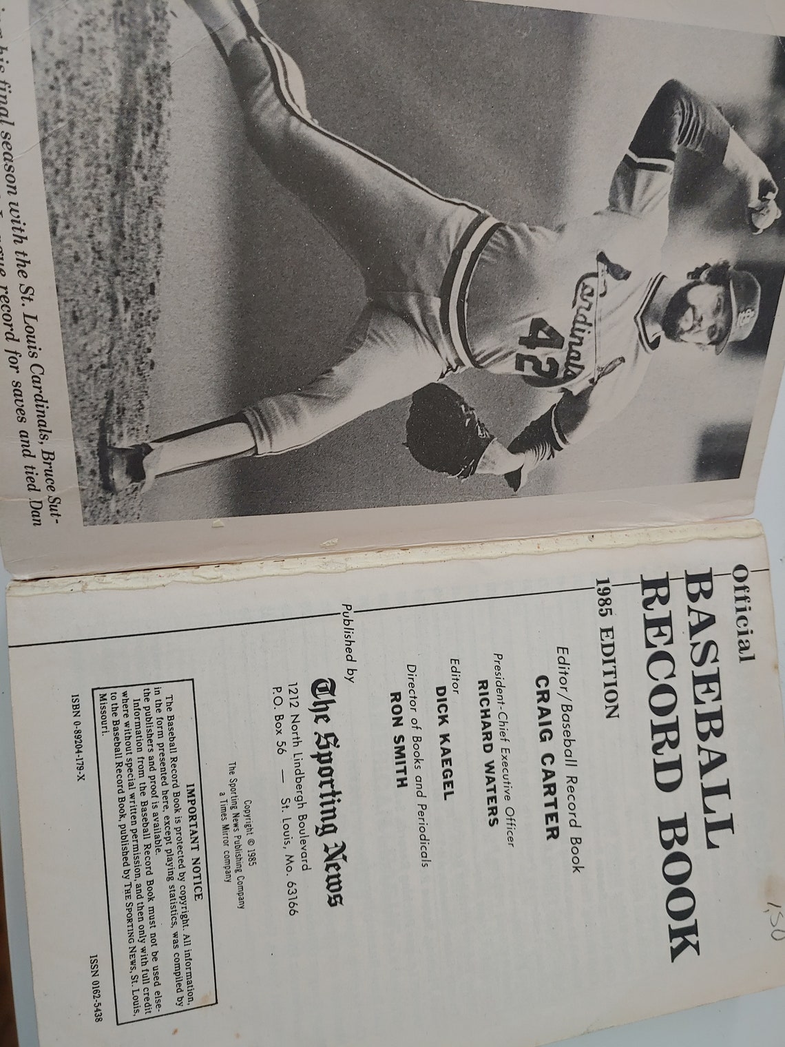 Vintage The Sporting News Official Baseball Record Book 1985 Etsy