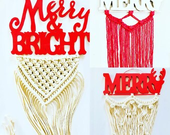 Handmade Macrame Christmas Wallhangings // Boho Christmas Decor