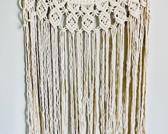 Handmade Macrame Banner // Boho Decor // Coastal Decor // Nautical Decor // Boho Nursery Decor // Kids Room Decor
