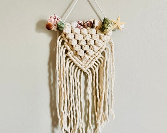 Boho Beach Macrame Tapestry, Coastal Wall Decor, Home Wall Decor, Beach Cottage Home Decor, Nursery Wall Hanging, Boho Wall Hanging