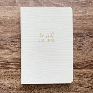 Hardcover Journal with Prompts, blank and lined pages / Be Still Journal image 2