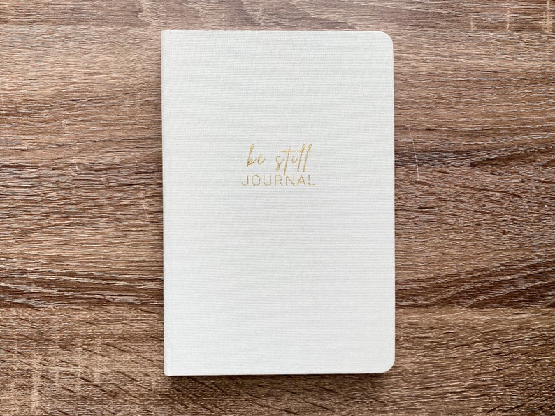 Hardcover Journal with Prompts, blank and lined pages / Be Still Journal image 2