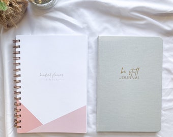 Planner and Journal Bundle / Hardcover Journal and Spiral Bound Planner