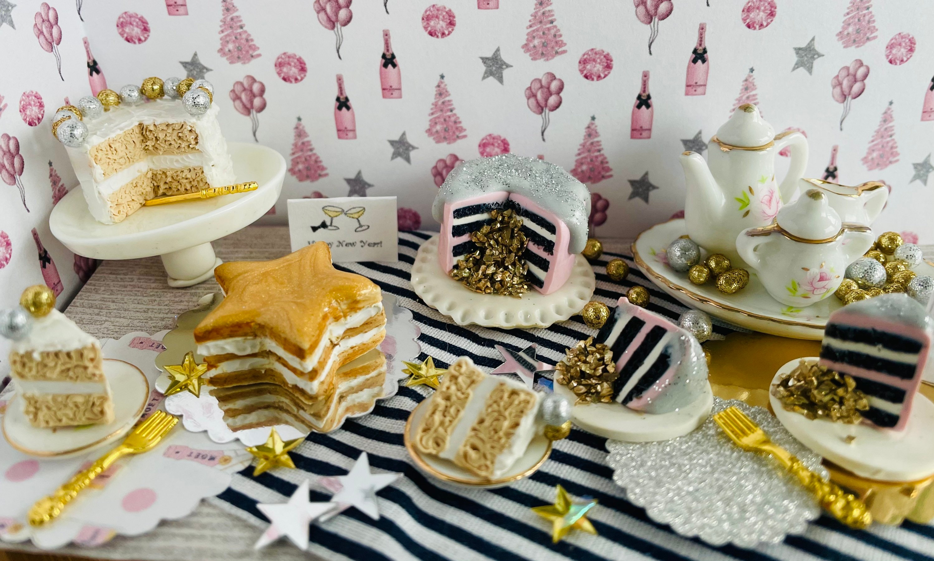 112 Scale Dollhouse Miniature Cake Dolls House Kitchen Food Etsy