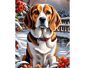 Paint by Number - Pet Dog Beagle, Acrylic Painting by Numbers Kits for Adults, DIY Animal Painting, Dog Portrait, Wall Art