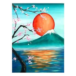 Japanese Landscape Diamond Painting Kits for Adults Rising Sun - Etsy