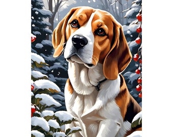 Paint by Number - Dog Beagle, Pet Portrait Painting, DIY Acrylic Painting by Numbers Kit, Animals Paintings, Dog Wall Art Kit