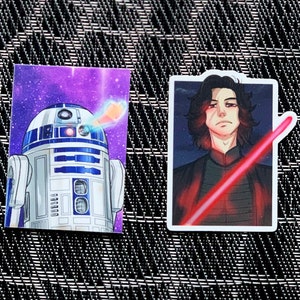 B&W Hologram Sticker Robot, Donkere Kant