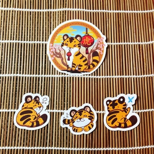Little Tiger, year of the Tiger, Sticker, Aufkleber, Tiger, Tiere, Animal, Cute, Kawaii