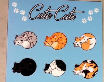 Cute Cat Sticker Sheet Cat Sticker