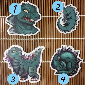 Godzilla-stickers, stickers