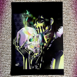 Poster DIN A4 and DIN A5 Print, Dead Skull Skull Dead Dark OC