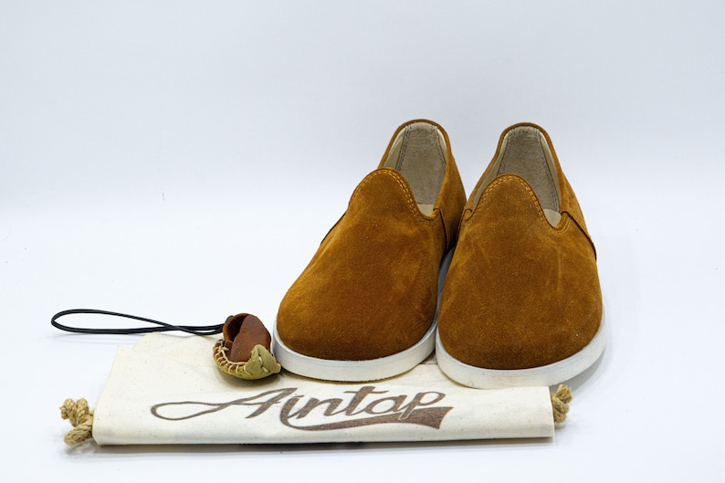 Slip-On Colorful Natural Ultra lightweight /%100 Milky Brown Suede Leather /& Handmade Eva Sole Men Turkish Shoes