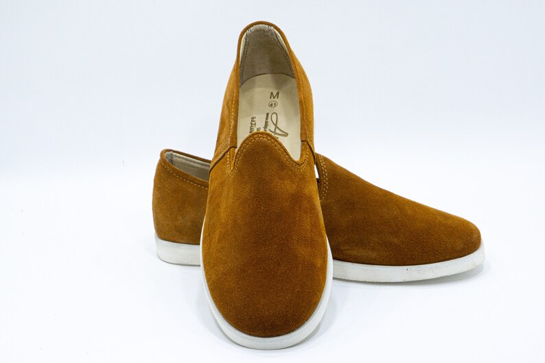 Slip-On Colorful Natural Ultra lightweight /%100 Milky Brown Suede Leather /& Handmade Eva Sole Men Turkish Shoes