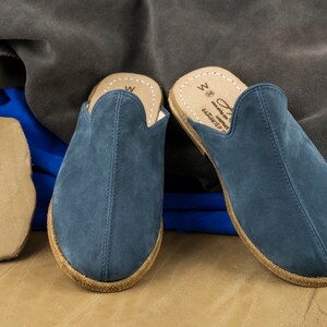 Turkish Genuine Jean Nubuck Leather Handmade Men Yemeni Sandals Natural ...