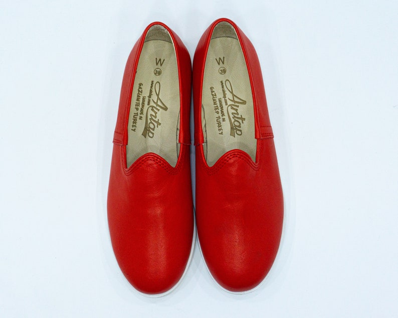 Ultra lightweight /%100 Red Lining Leather /& Handmade Eva Sole Men Turkish Shoes Colorful Slip-On Natural