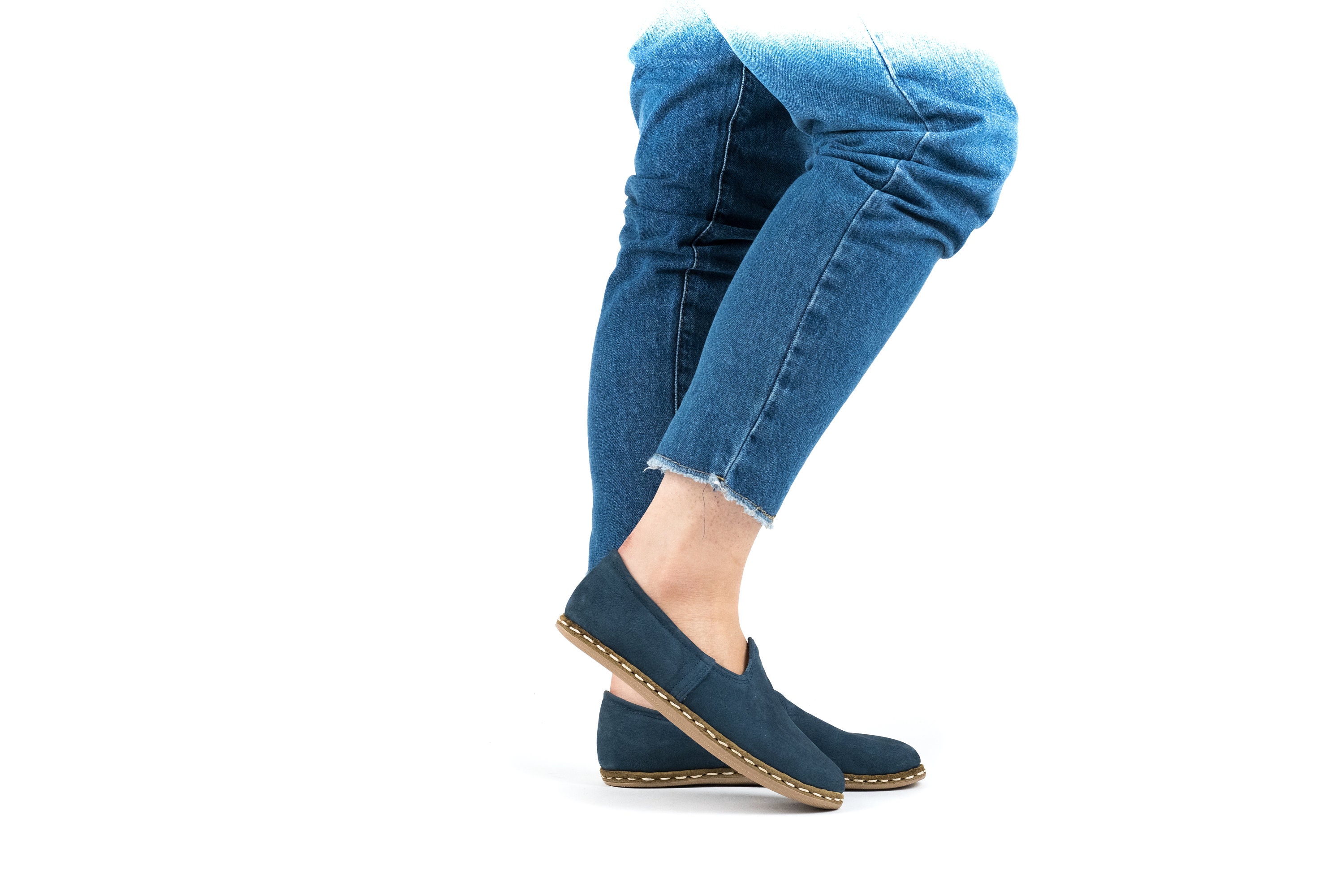 Turkish Genuine Jean Nubuck Leather Handmade SPORT Men Yemeni Shoes ...