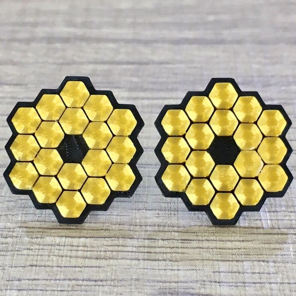 JWST Stud Earrings NASA James Webb Space Telescope Astronomy Science Women Girls in STEM School Graduation Teacher Gift 3D Printed Jewelry