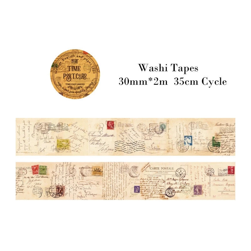 最適な価格 50mm 40mm 30mm Tapes: Washi Vintage Beautiful 2m Cycle 35cm 絵画