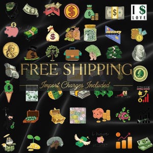 Gold Coin Sticker Pack: 50 Stück Metallic Cartoon Wasserdichtes Set für Laptop, Notebook, Scrapbook