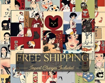 Anime Stickers Pack Vinyl 50pcs: Kawaii Chibi Manga Art Removable Set