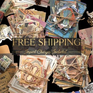 Retro Papier Kit 100 Stück, Vintage Kunst Collage Ephemera, Bunt Scrapbook Pack, DIY Journal