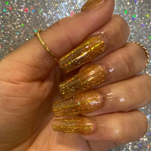 Line Of Gold Press on nails