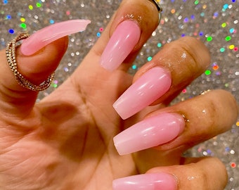 Baby Pink Nails Etsy Baby Pink Nails Etsy