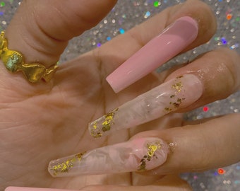 Goldie Extra Long Press on Nails