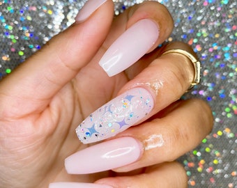 Milky Pink Bubble Bath Press on Nails