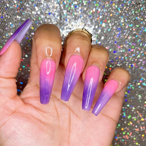 Press on Nails Sizing Pack Full Cover Blank Nails Ready to Etsy