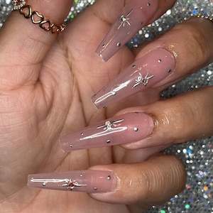 Diamonds and Stars Press on Nails