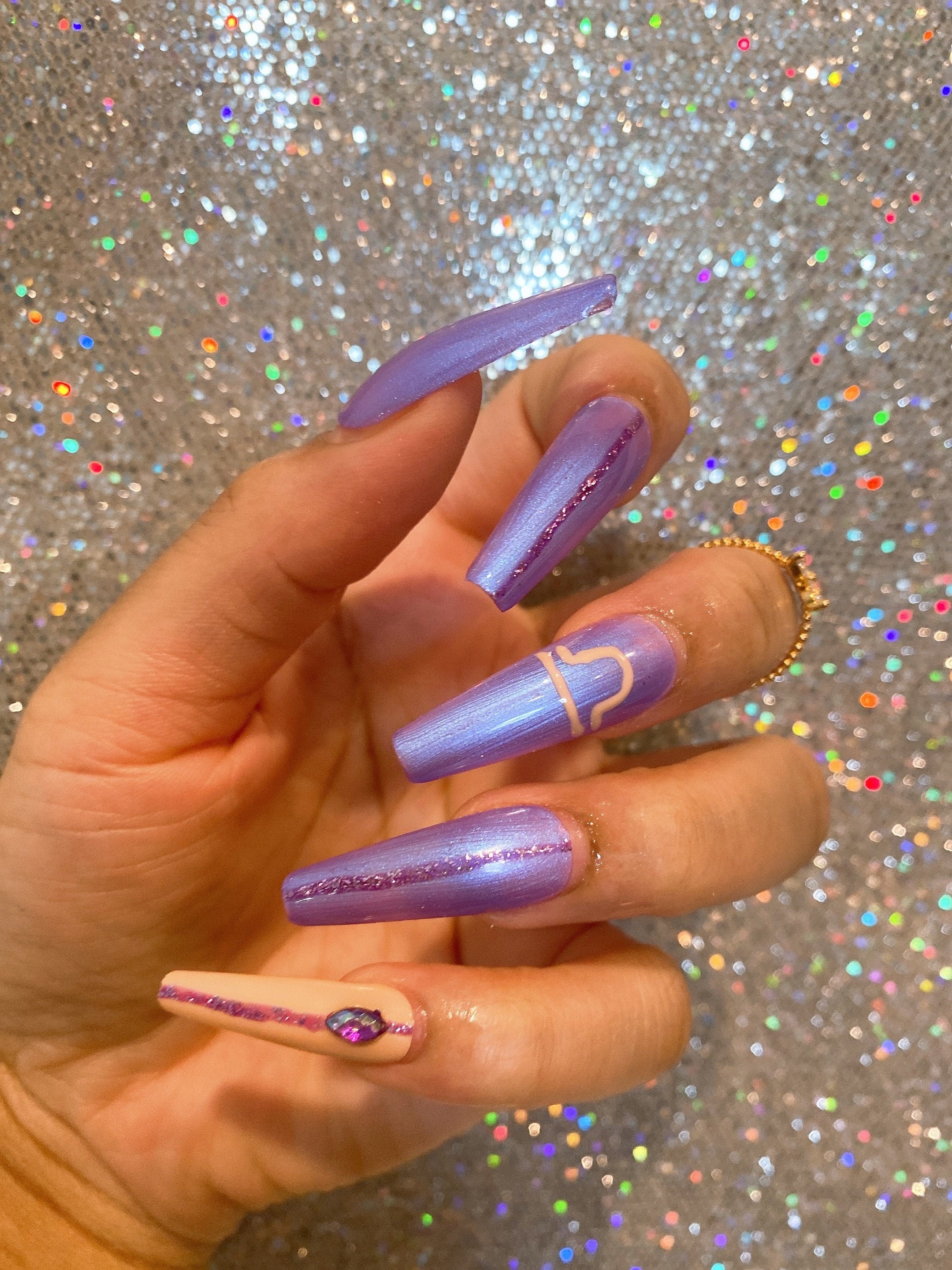 Zodiac Libra Press on Nails - Etsy Finland