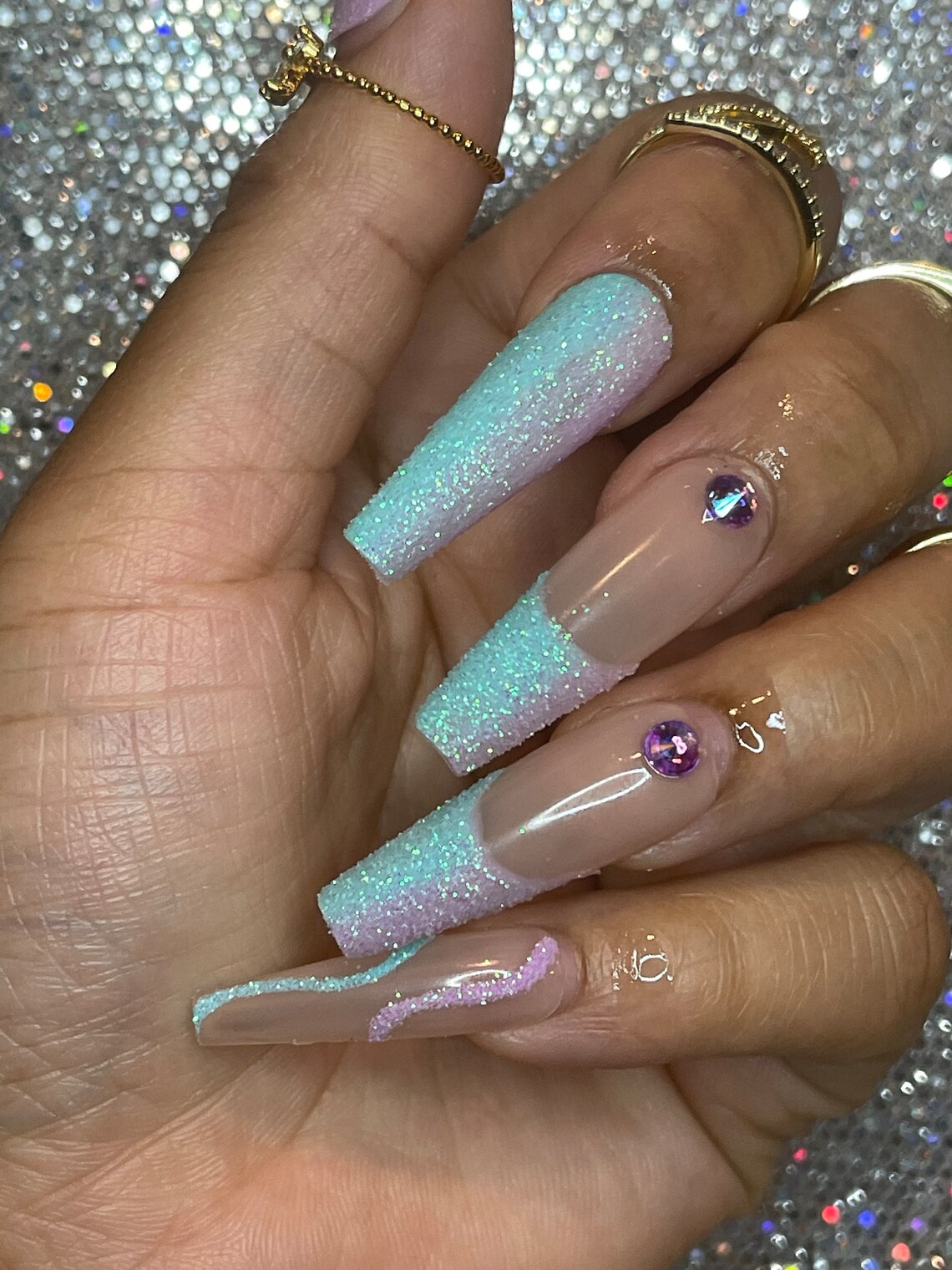 Cotton Candy French Press on Nails Etsy