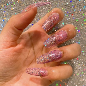 Lilac Glitter Press on Nails