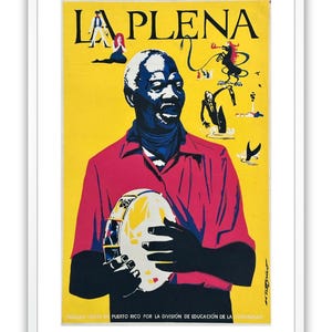 La Plena von Rafael Tufiño Cartel DIVEDCO: (1967) | Typische puertoricanische Kunst
