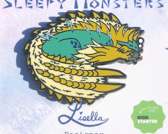 Zinogre Monster Hunter Sleepy Monster Pin Fan made enamel pin