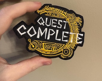 Monster Hunter Wilds Quest Complete iron on patch fan made merchandise