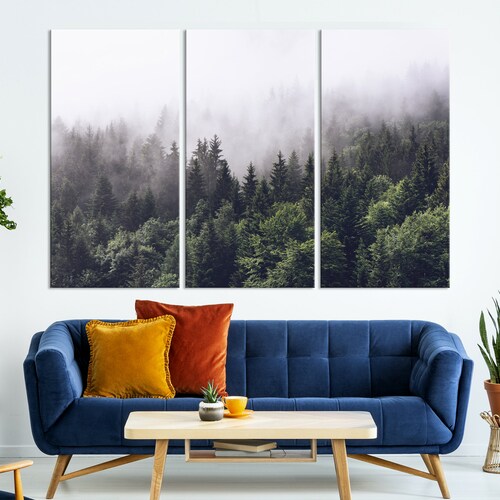 Living Room Wall Print Forest Canvas sale wall art