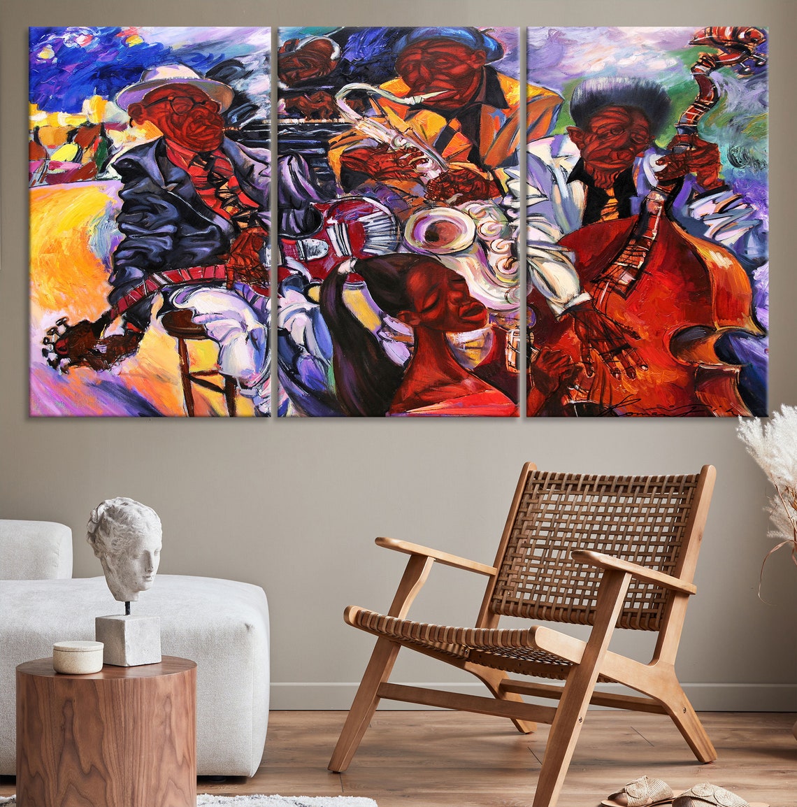 Abstract Jazz Wall Art Canvas Print Jazz Artwork Print Etsy
