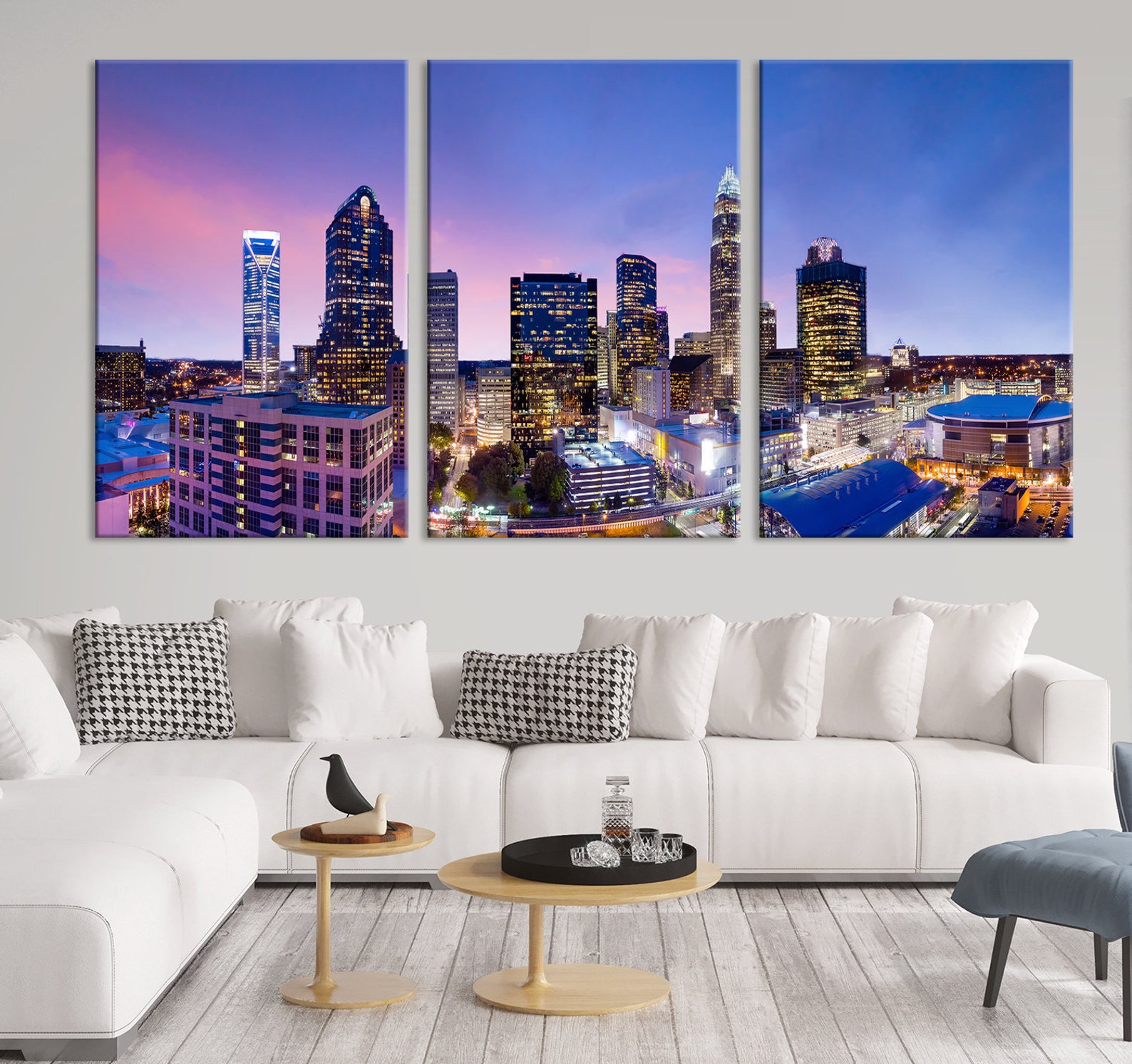 Charlotte Print Charlotte Photo Charlotte Skyline Canvas Etsy