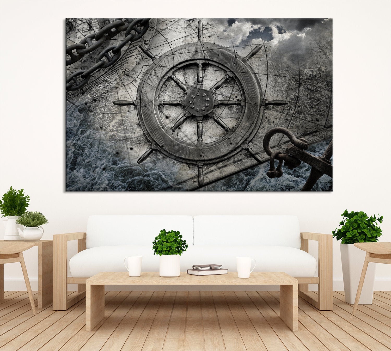 Home Décor Home & Living Vintage Navigation Background Illustration