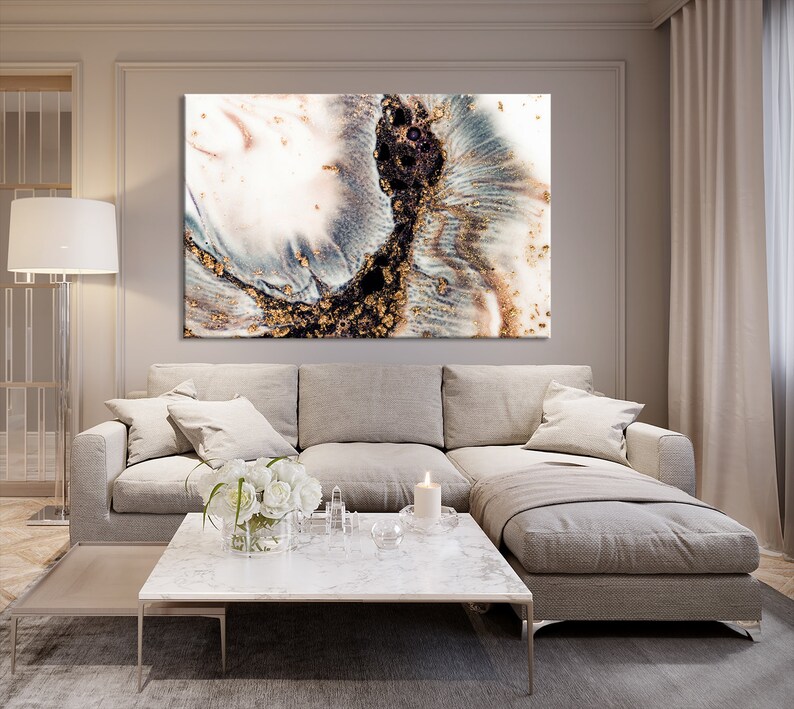 Brown Marble Wall Art Neutral Color Prints Set of 3 Panels Etsy