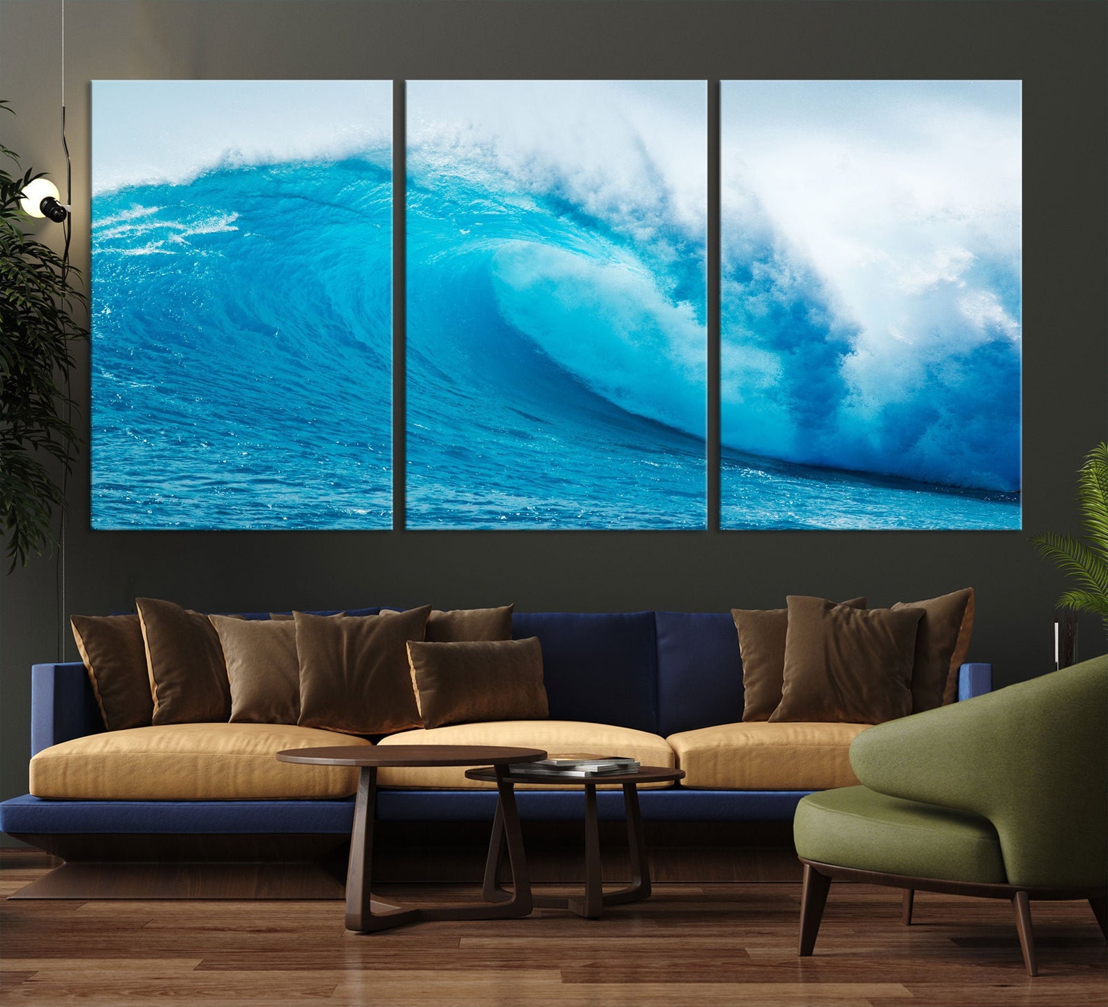 Big Ocean Wave Large Wall Art Canvas Print Surf Wave Canvas Etsy